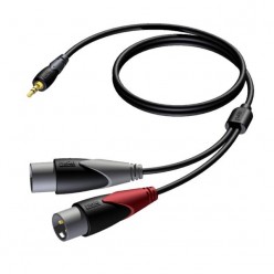 PROCAB CLA712/3 3.5 mm Jack male stereo - 2 x XLR male 3 meter